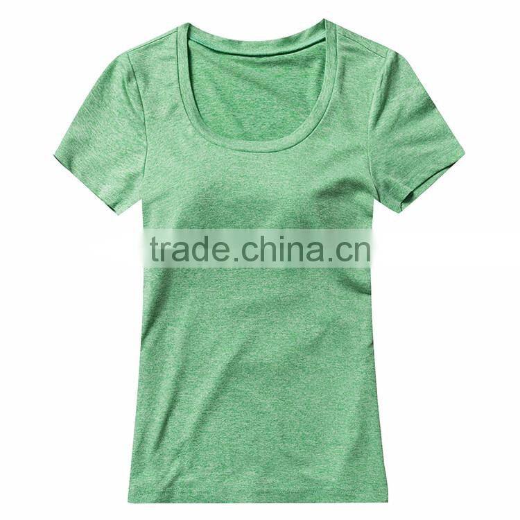 Cheap wholesale 95% polyester 5% spandex dry fit women t shirt