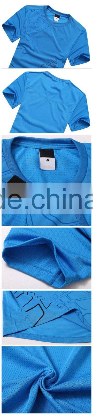 Blue White Short Sleeve Blank T-shirt Custom T shirt Printing Silk Screen