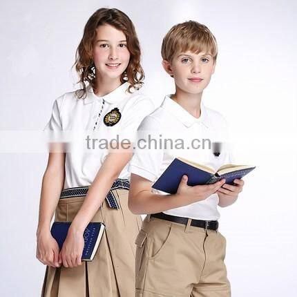 Customized made different style kindergarten primary school uniform little kids boys shirts and shorts /boys school uniform