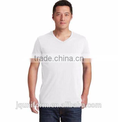 2016 summer promotion plain dyed O-neck short sleeve 160g 100%cotton custom elongated t shirt