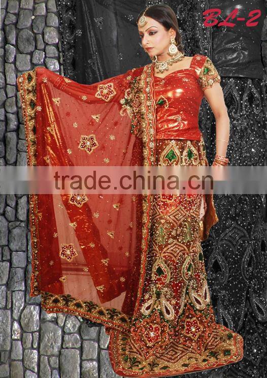 Designer embroidered bridal lehenga