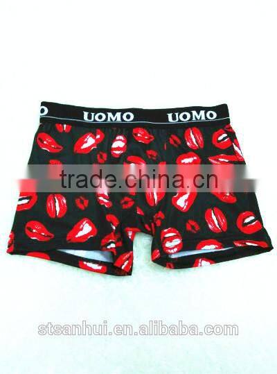 Orange Fashionable Cartoon Men Boxers Shorts wholesale men underwear