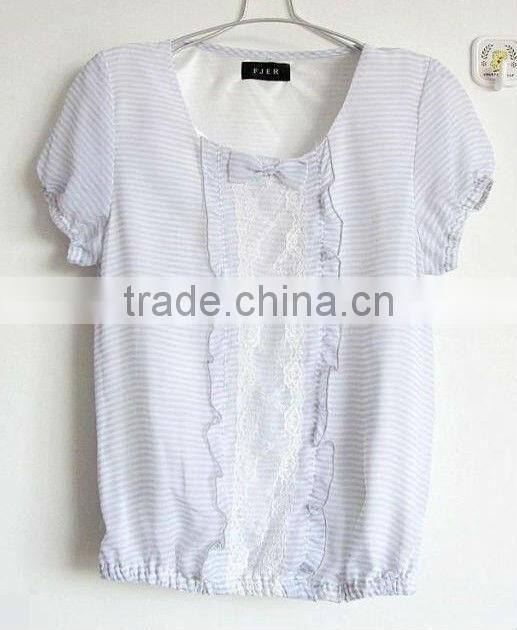 fat women's chiffon styles blouse 2013