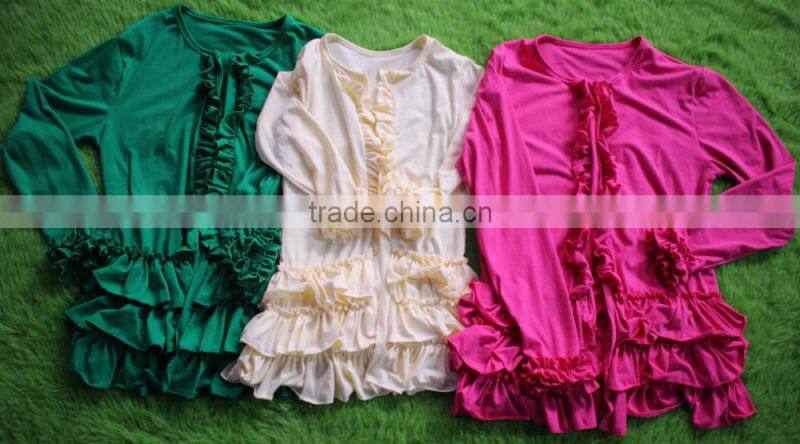 Cotton Mom Cardigan Ruffle Plus Size Top For Lady Long Sleeves Blouse For Women Spring Clothes Boutique