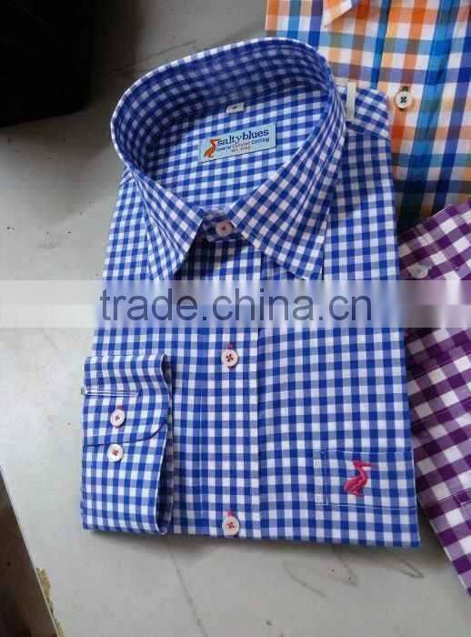 classic fashion design men's casual check shirt