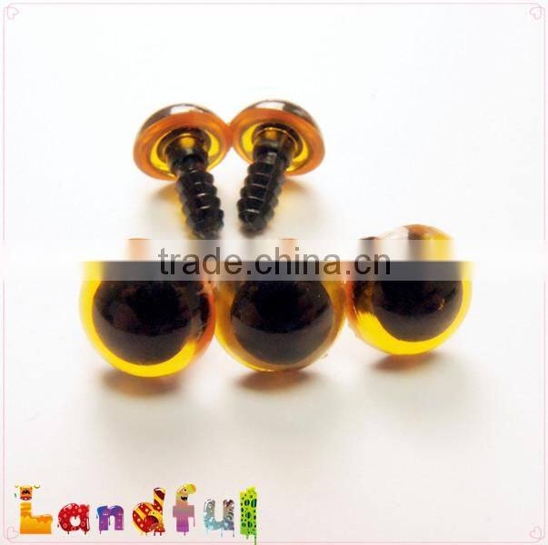 12mm Black Tea Orange Colored Plastic Safety Eyes Amigurumi Eyes