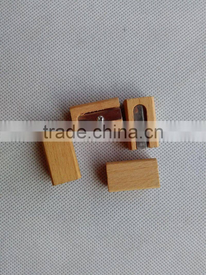 Eco-Friendly unique natural Customized Single hole Wooden Sharpener