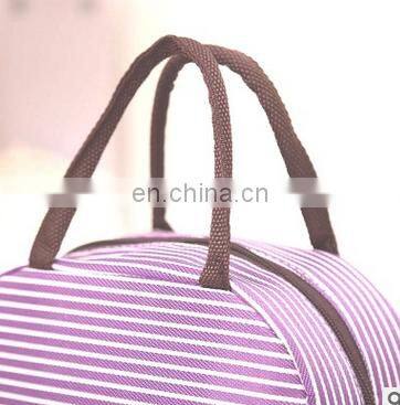 Portable Thermal Lunch Bags for Women Men Multifunction Oxford Striped Large Storage Tote Food Picnic insulation Bags