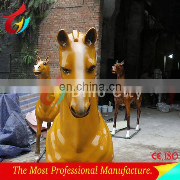 Vivid fiberglass animal life size for playground exhibition