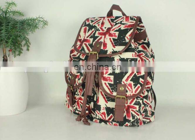 Wholesale unisex canvas sports travelling backpack bag