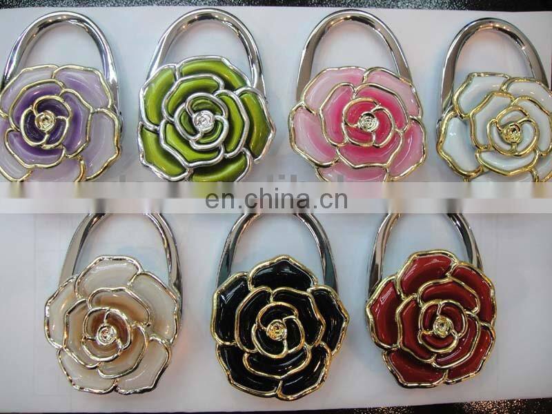 beautifull Flower shape bag hanger Blank colouful Hook, Blank custom bag hanger & purse hangers