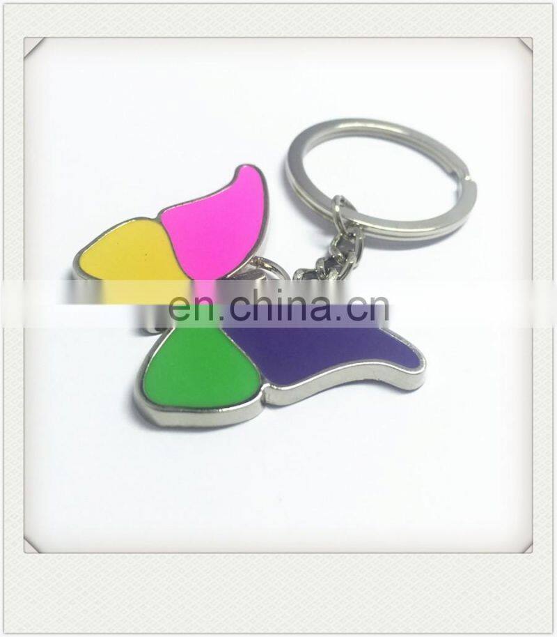 Key Chain Butterfly Color Enamel Custom Shape Keyholder