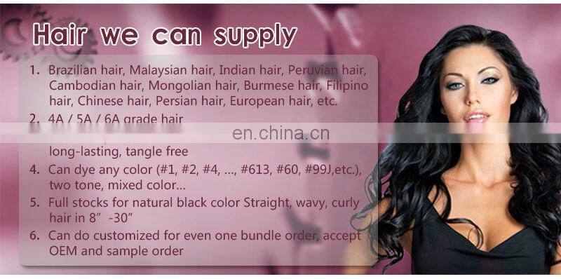 grade 6A virgin human loose wave hair extensions dyeable human virgin remy hair extension