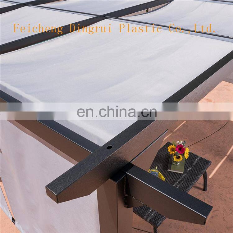 Steel Framed 10' by 10' Gazebo and PVC Coated Sail Finishing Grey Tent