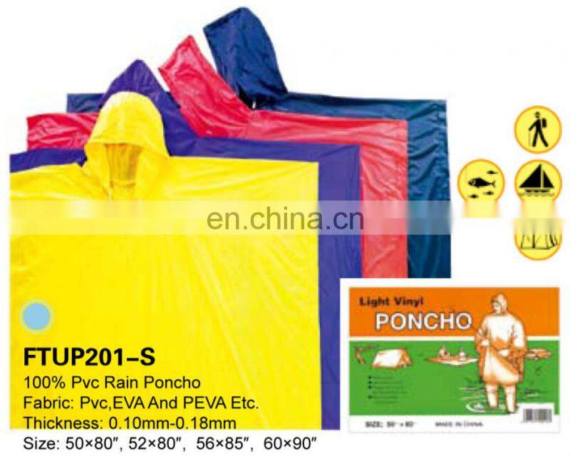 embossed pvc rain poncho