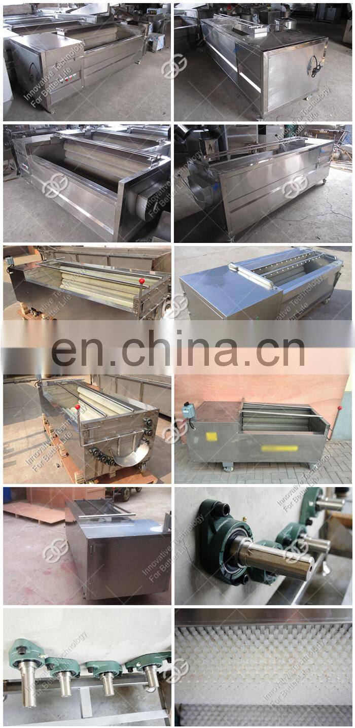 Industrial Palm Dates Brush Washer Prickly Pear Carrot Washer Ginger Potato Peeling Vegetable Washing Machine