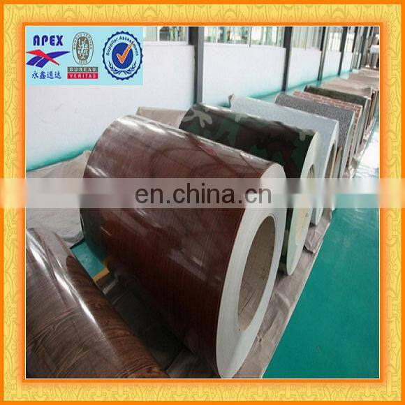 wooden grain coated PPGI PRE-PAINTED HOT-DIP ZINC COATED COIL FOR DECORATION