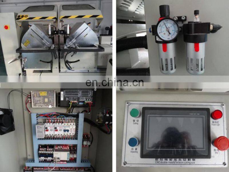 Aluminum Profile CNC Double Head Mitre Saw with Three Cutting Angle