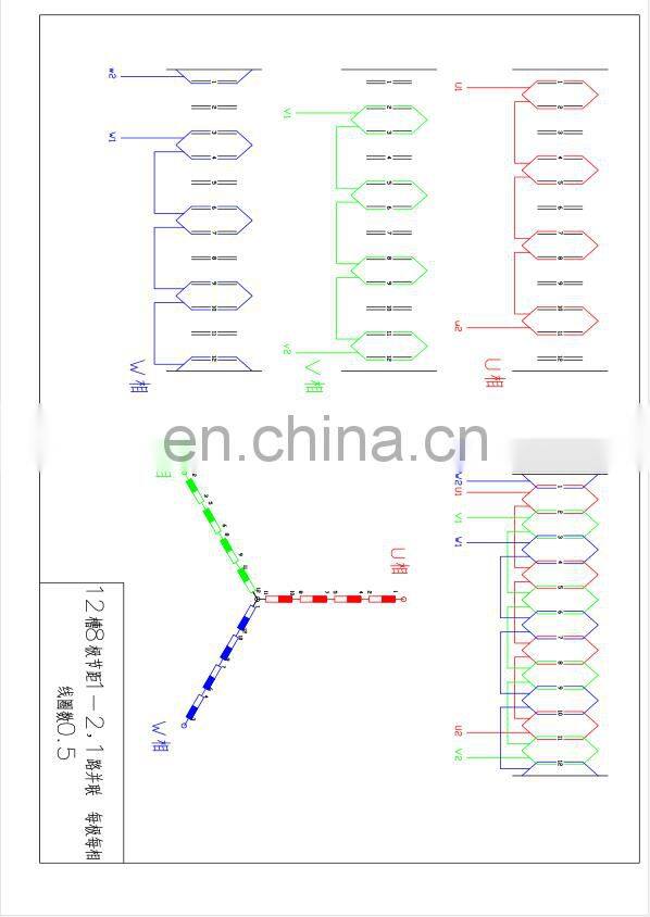 China hardware supplier 180mm winding stator and rotor for brushless dc motor