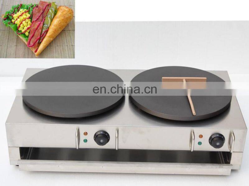 electric double head crepe pancake baking machine crepe making machine crepe maker with Ce