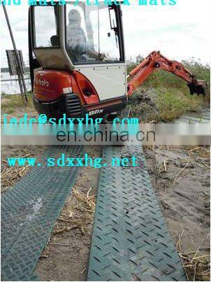 HDPE/UHMW/UHMWPE hard plastic ground protection anti-slip trackway sheet car anti-skid rubber road mat