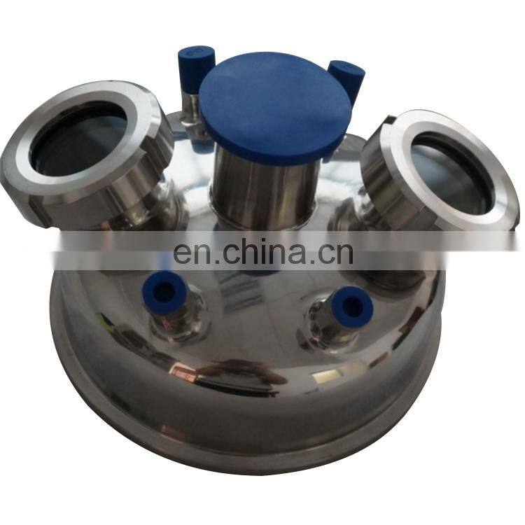Sanitary Hemispherical cap with sight glass and wrench type MNPT port for butane extractor