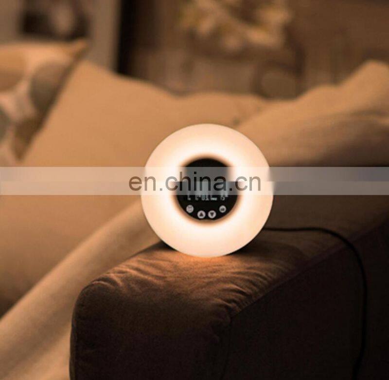 Remote control USB sunlight Wake Up FM Radio And Snooze Function Smart LED Alarm Desk & Table Clocks