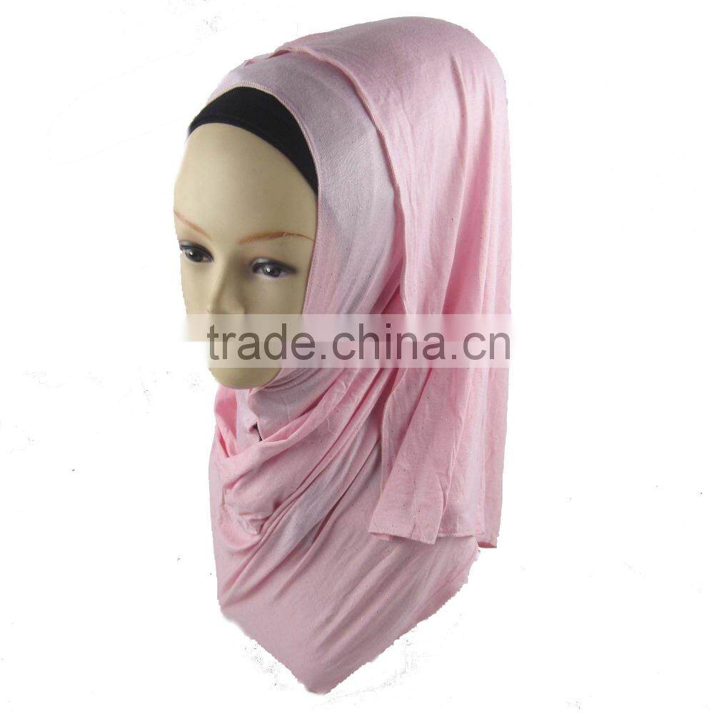 S178 new style shimmer little sequin jersey HIJAB women's rectangle muslim scarf