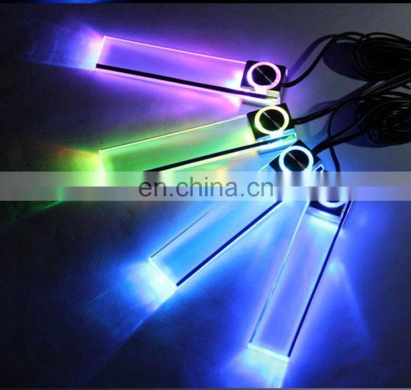 New arrival 4 in 1 12V Car Auto Interior LED Atmosphere Lights Decoration Lamp Blue Wholesale
