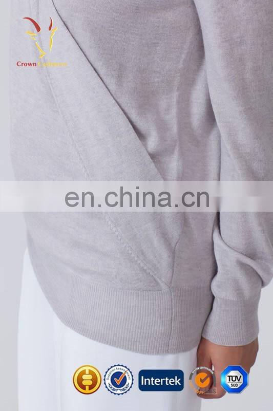 Cross Placket Winter Knit Branded Woolen Sweater Fashion Pullover