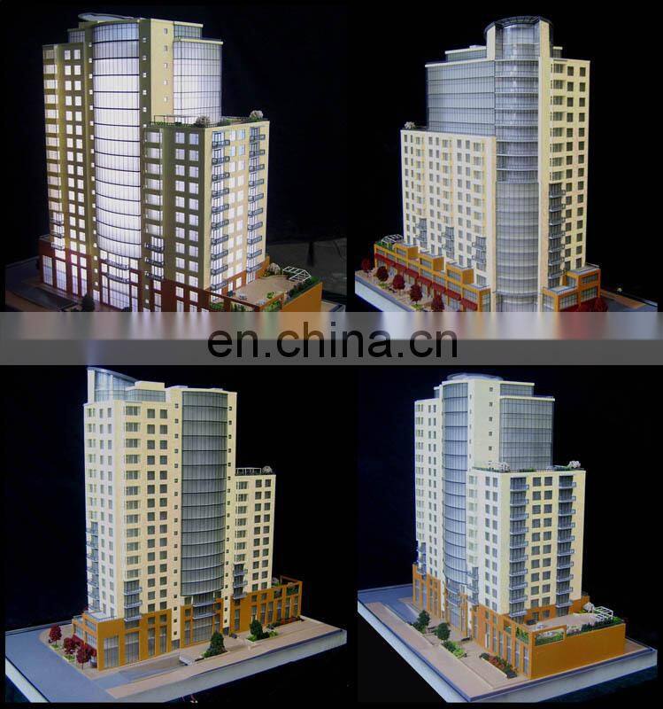 Light residential miniature building model , architectural model maker of apartment diorama