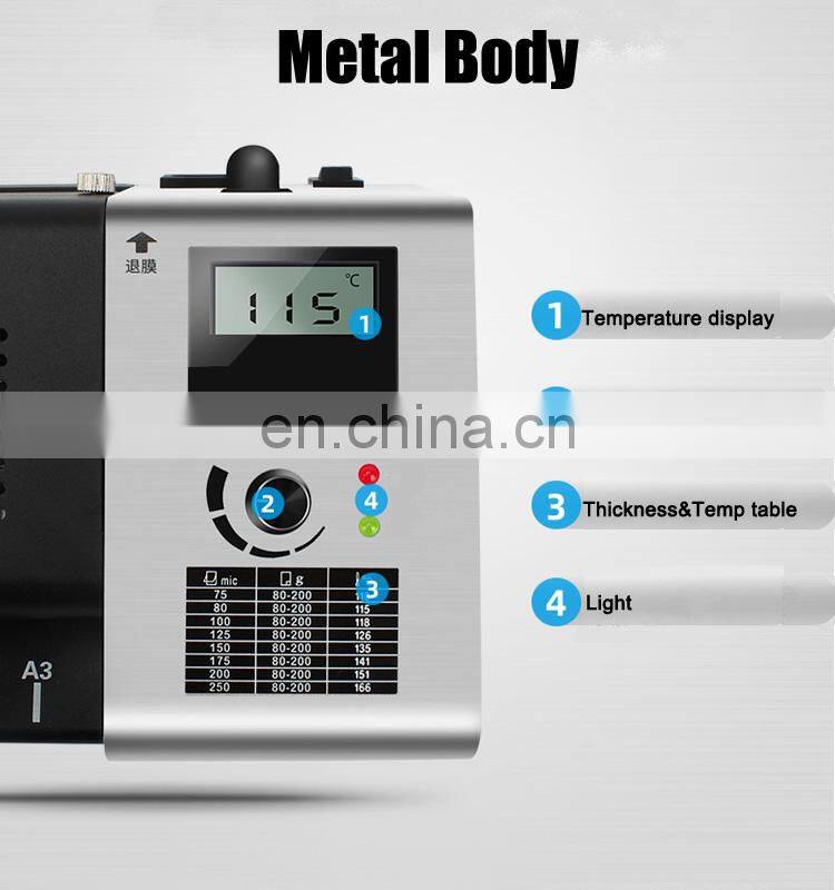 A3 Size office Laminator Hot &Cold Pouch Laminating machine with 320mm portable office thermal laminator