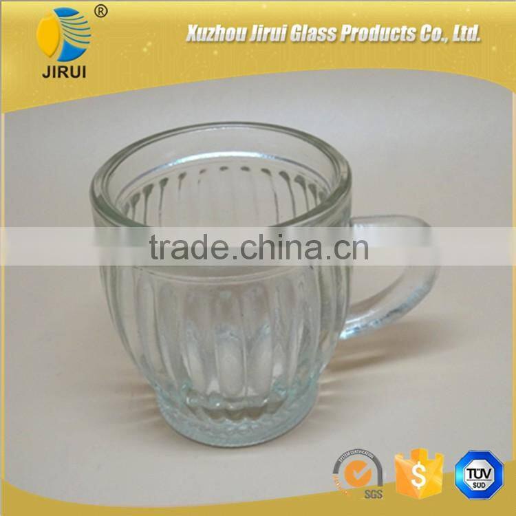 110ml glass tea cup with handling