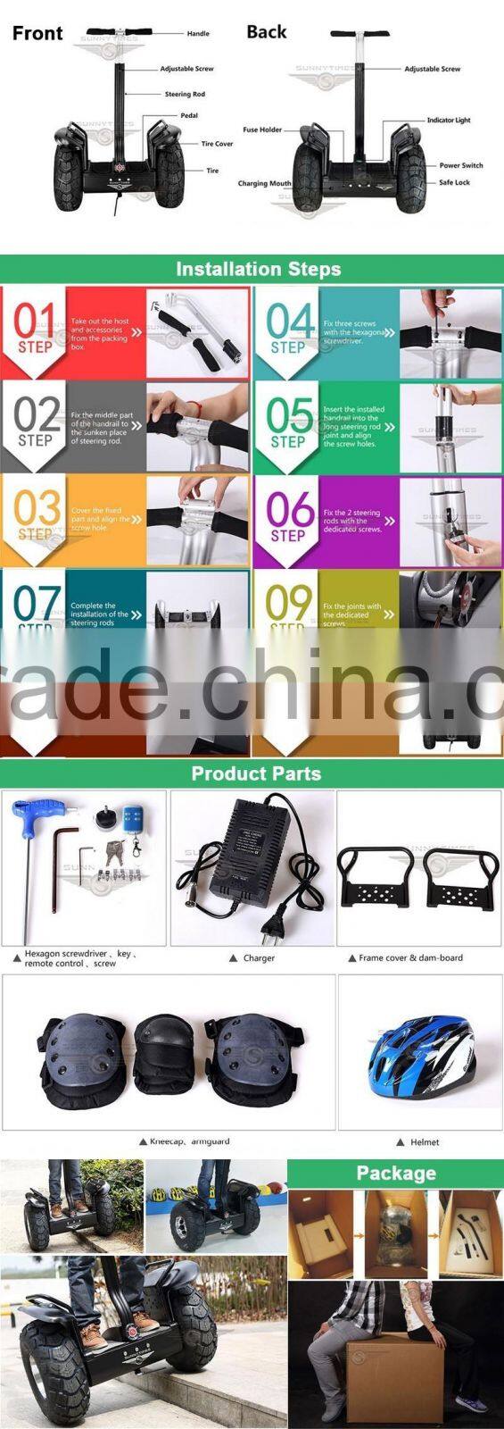 Sunnytimes high quality Sunnytimes high quality 72v electric two wheel scooter off road big wheels scooter 4000 watt