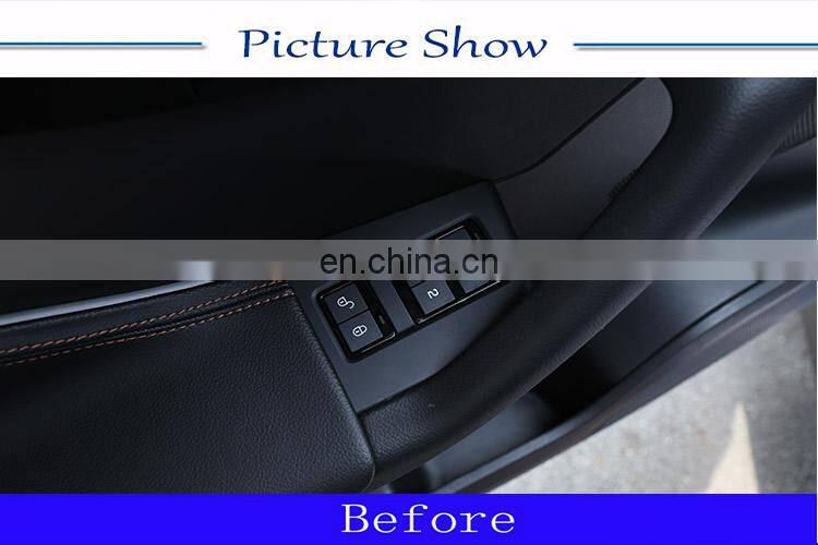 Carbon Fiber Style ABS Car Door Seat Memory Button Cover Trim For Jaguar F-Pace f pace 2016 2017 2018 Accessories