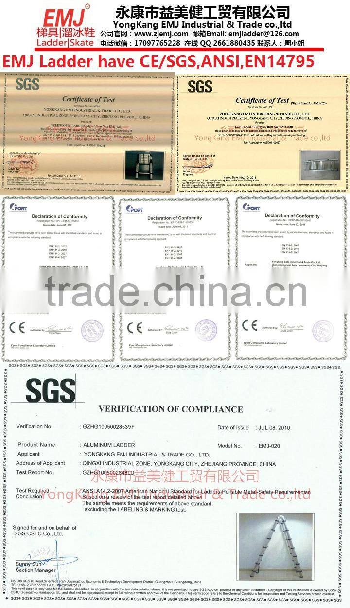 1.4m+2.0m Double Telescopic Ladder