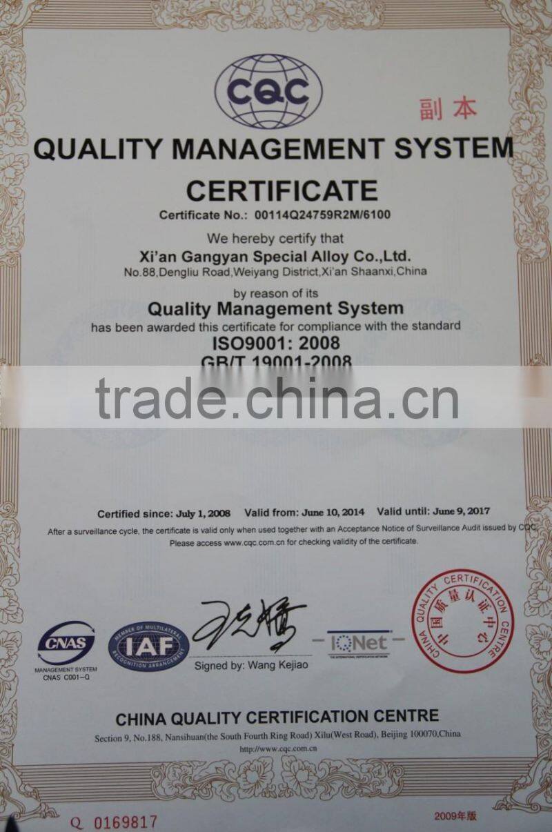 Best of China,glass to metal seal materials, kovar alloy with ASTM,GOST,SGS standards
