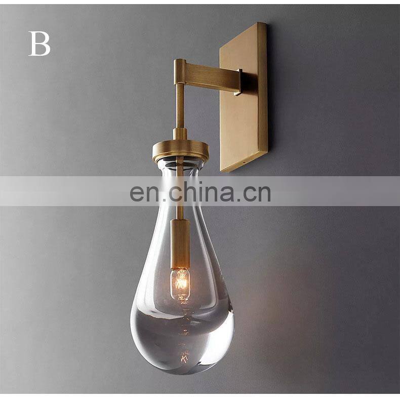 Modern Design Sconce Glass Bottle Vintage Style Downward Fixtures Contracted Wall Lighting