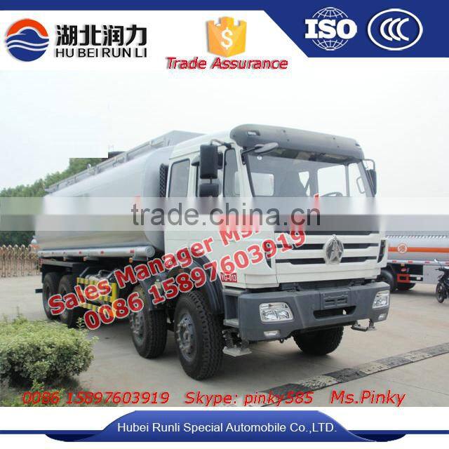 Diesel Fuel Road Tanker Truck 25000L -30000L Baotou Beiben 8x4 Diesel Tank Vehicle Hot Sales