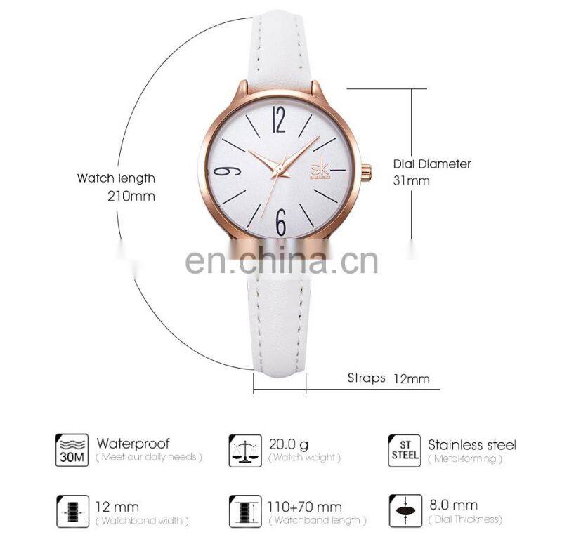 SHENGKE New Fashion Simple Style Temperature Noble Blue Women Watch Men Women Quartz Wristwatches Dropshipping
