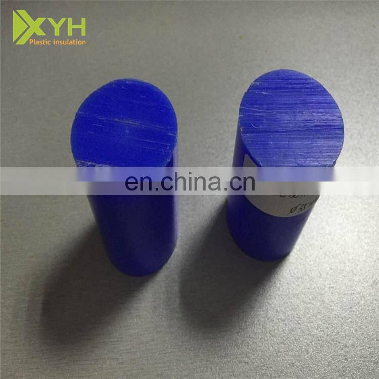 Blue color PA6 bar/ natural blue mc Nylon threaded rod