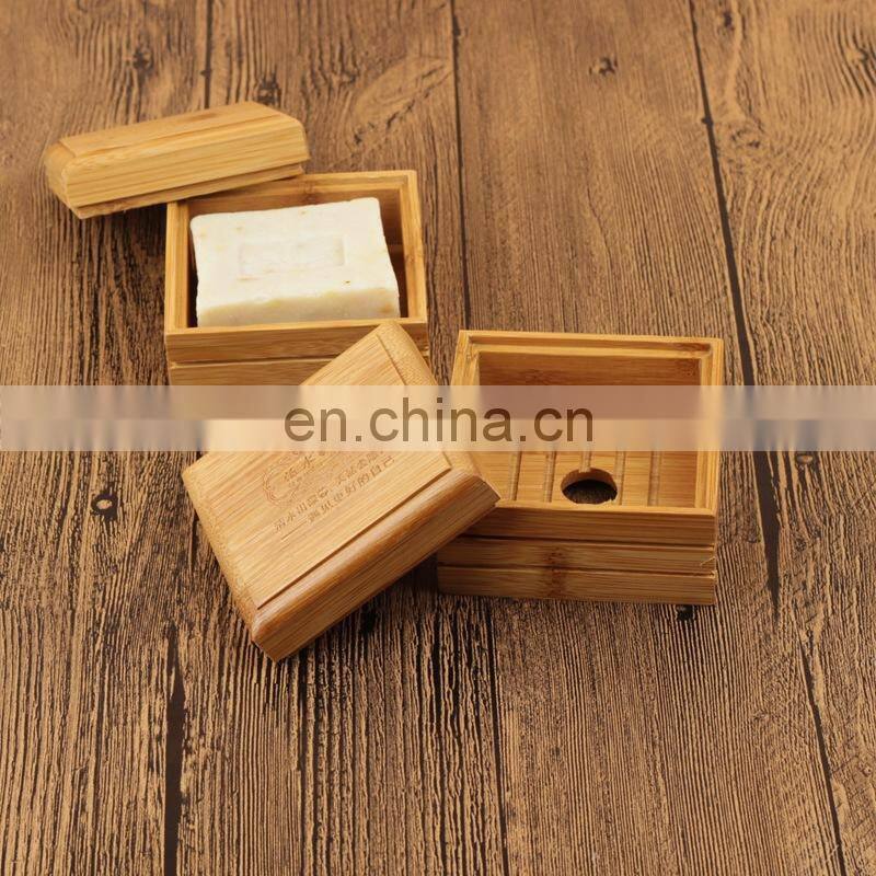 Wooden Natural Bamboo Soap box Dish Tray Soap Plate Box Container Soap Storage Box