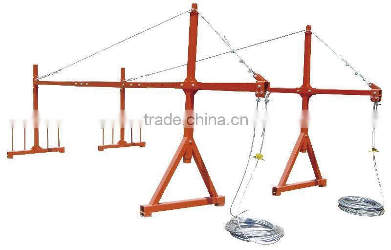 Construction site scaffolding