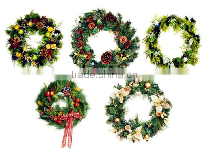 christmas decorative plastic ball wreath/ Professional Manufacture Christmas Tinsel Garland,Christmas Ball Ornament wreath
