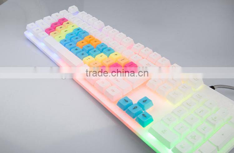 Factory Professional Wired RGB Colrful Backlit Gaming Keyboard