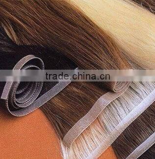 26 inch brown 4# human hair machine weft hair extensions