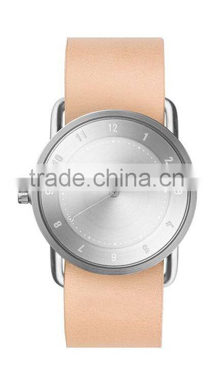 Women Watches Apricot Color Wide Strap Western Wrist Watches
