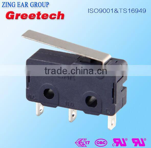 Types of ul electrical miniature snap action spdt microswitches with lever