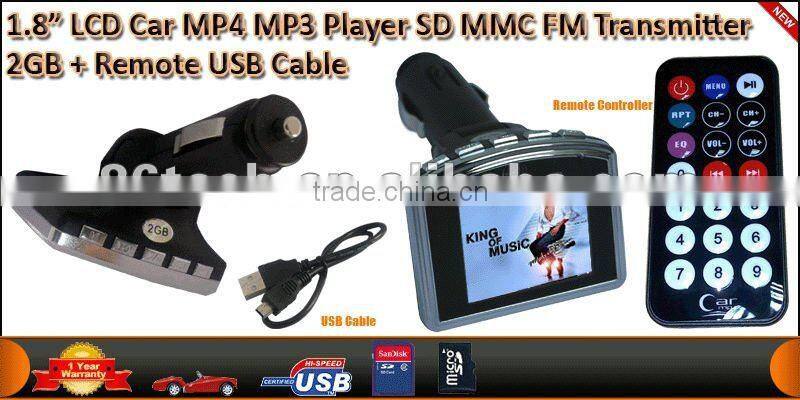 New Car MP4 player with FM transmitter with high quality