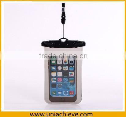 Case for iPhone 6/6 plus Fashion Summer Mobile Phone PVC Waterproof Bag With waist belt and lanyard yellow